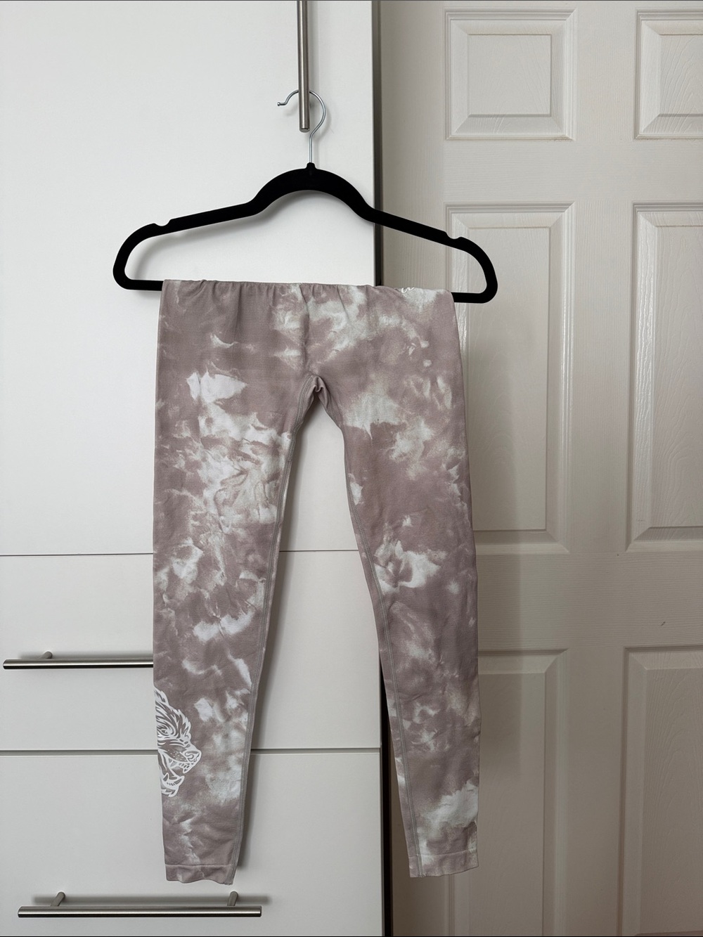 Darc sport Tie-Dye Leggings in Mauve and White